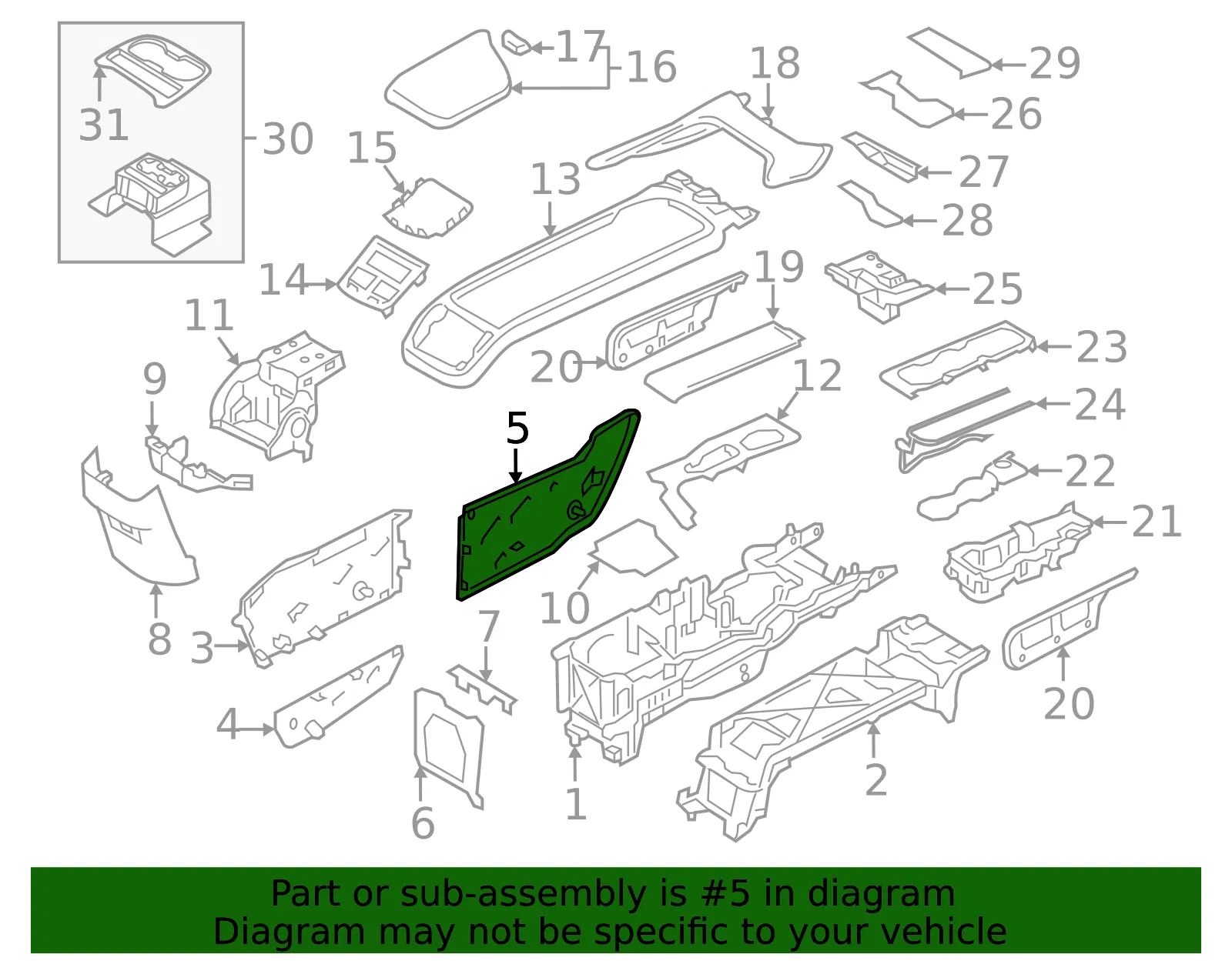 Front Trim - Volvo (39831462) - view 2