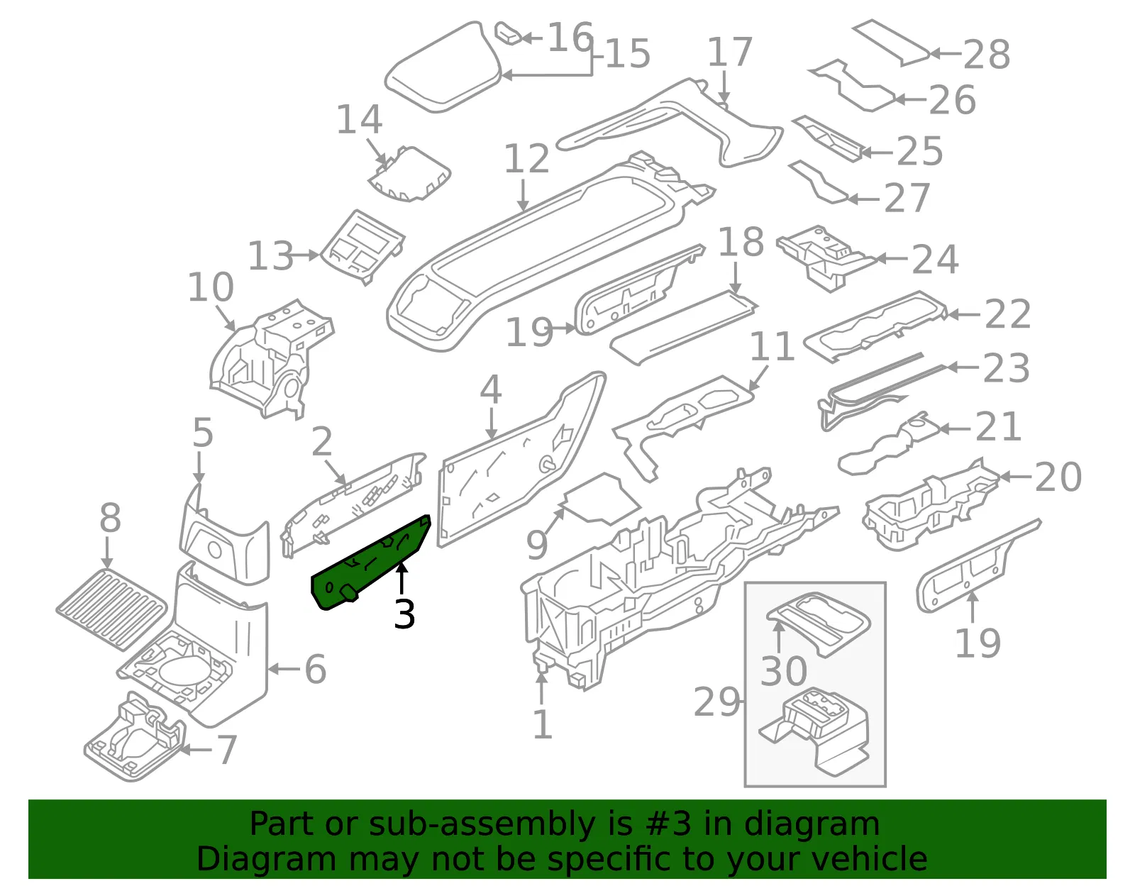 Lower Trim - Volvo (39831468) - view 2
