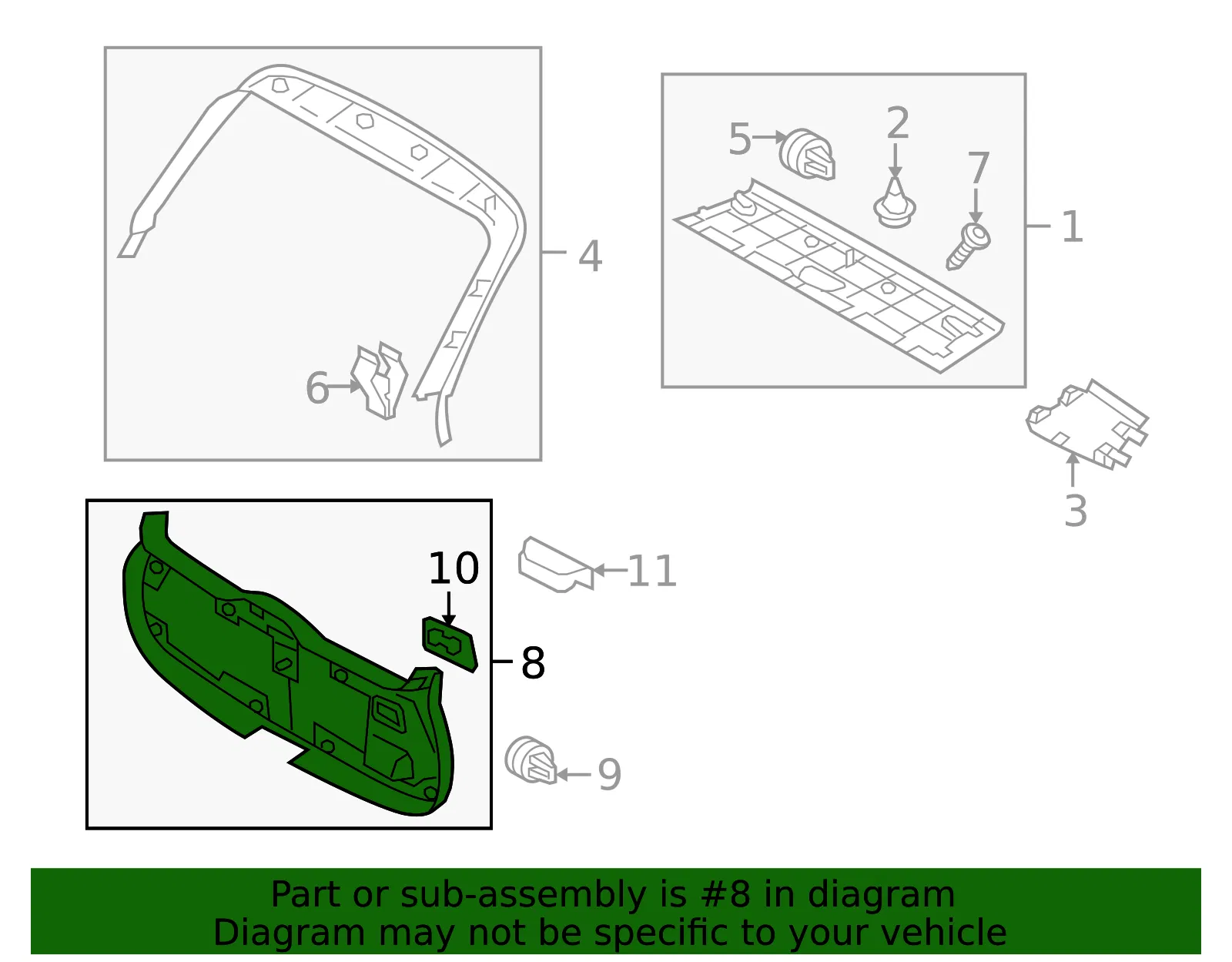 Lift-Gate Trim - Volvo (39832791) - view 2