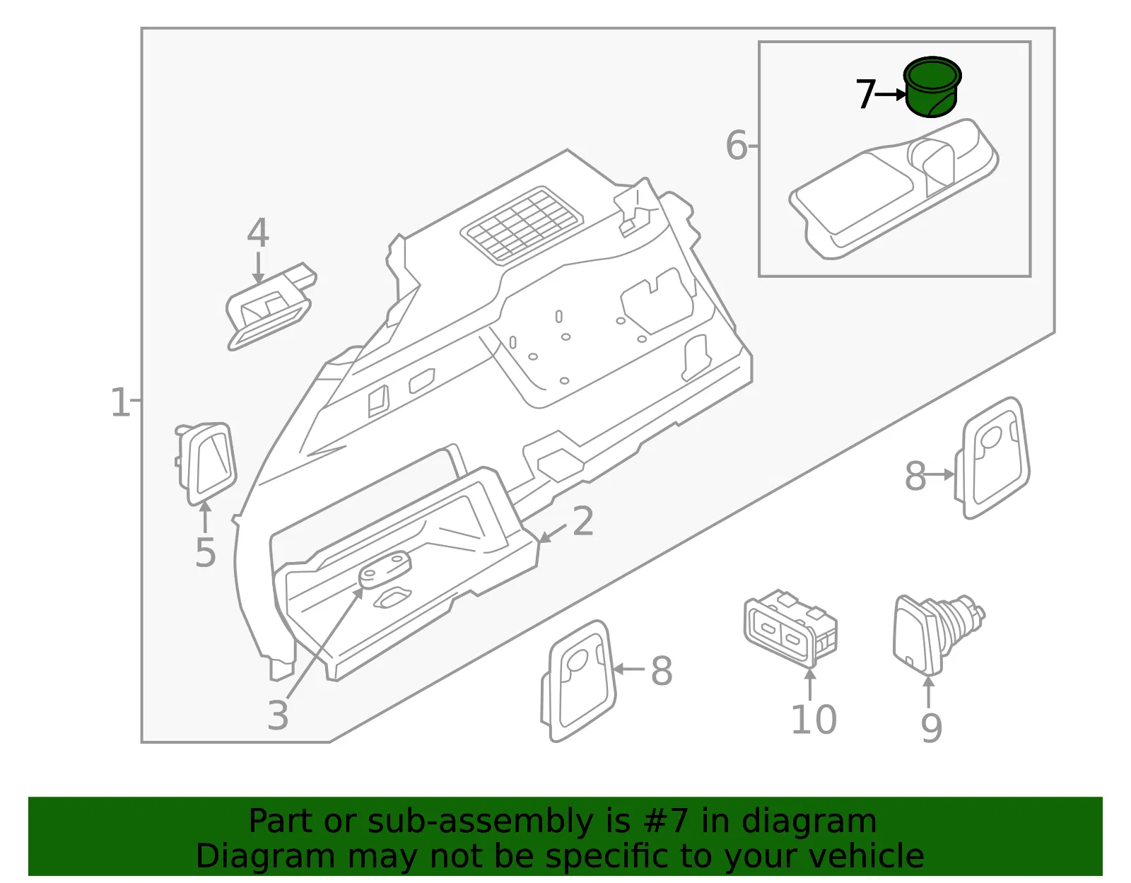 Cup Holder Insert - Volvo (39833102) - view 3