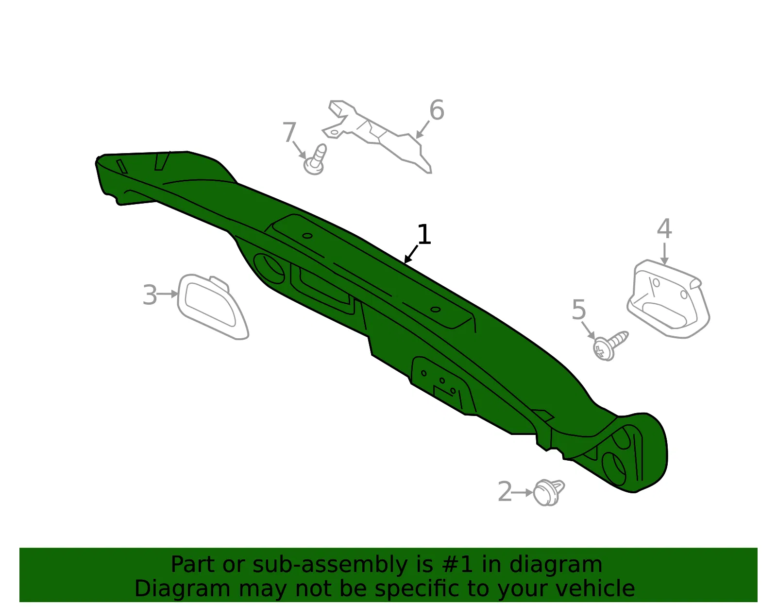 Trunk Lid Trim - Volvo (39835503) - view 2