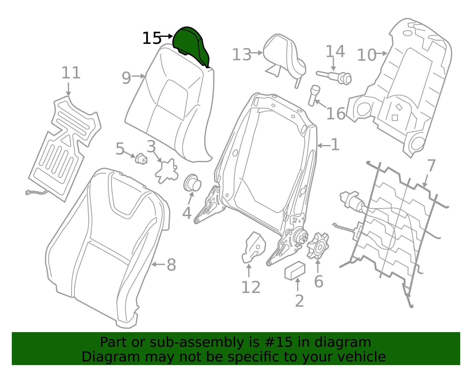 Headrest Cover - Volvo (39837999) - view 2