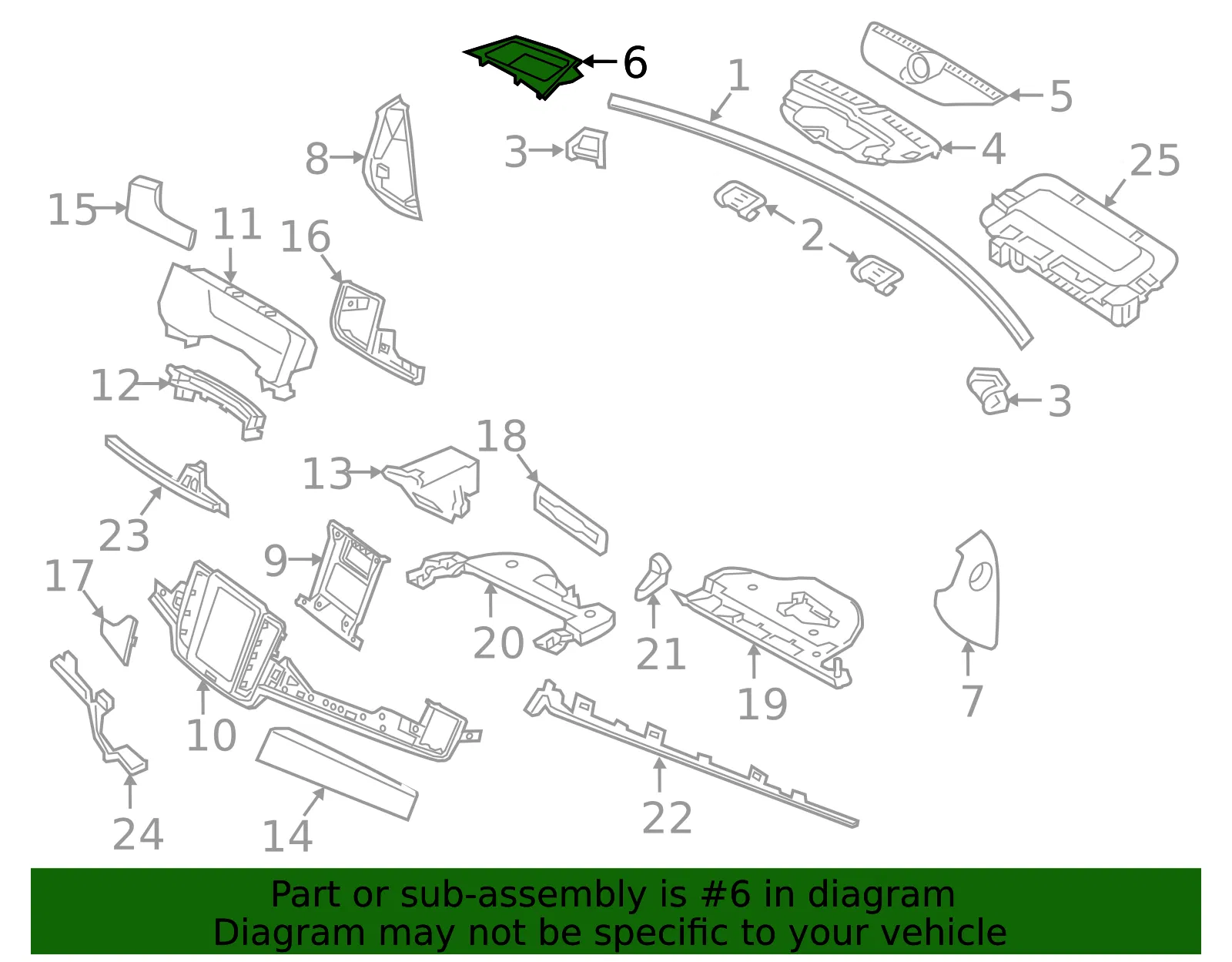 Instrument Panel Bezel - Volvo (39838831) - view 2
