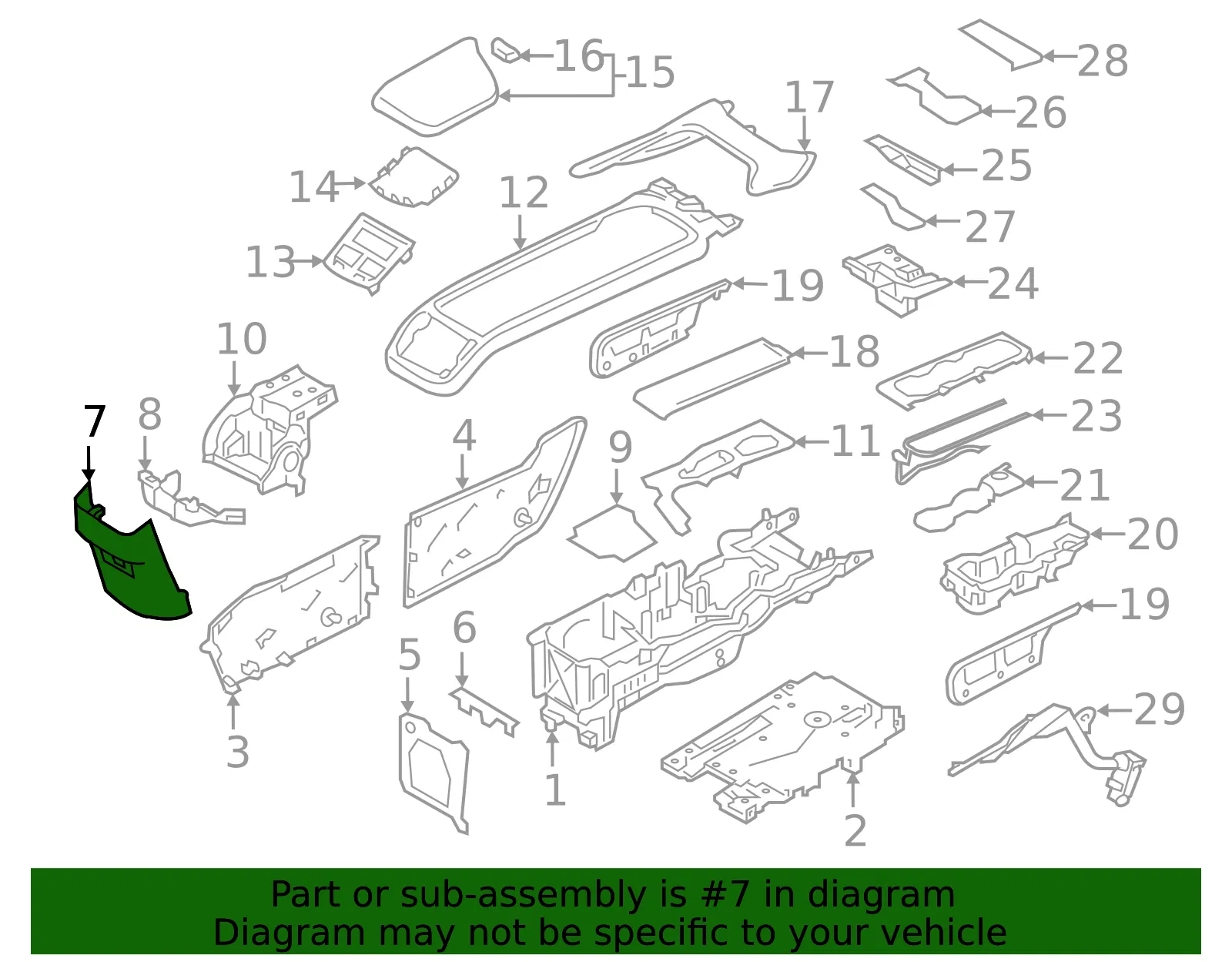 Console Panel - Volvo (39841420) - view 2