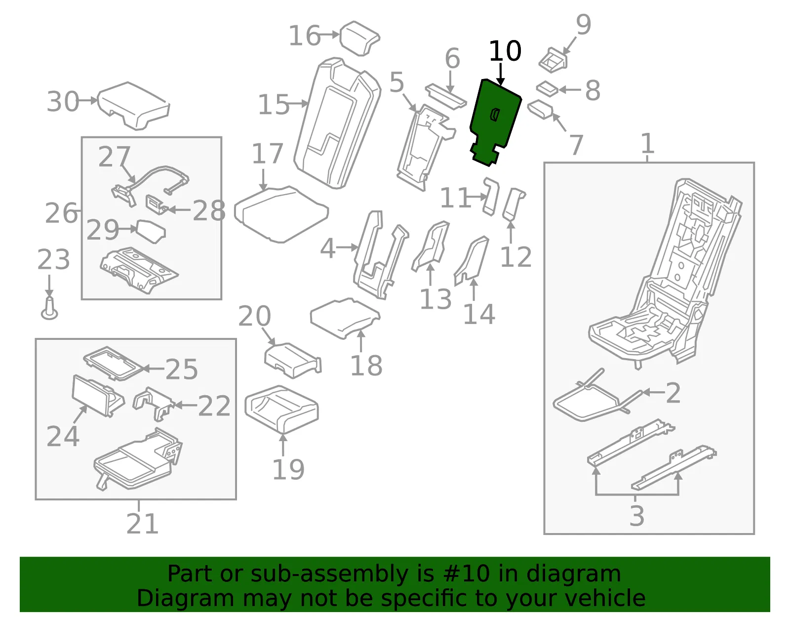 Seat Back Panel - Volvo (39842076) - view 2
