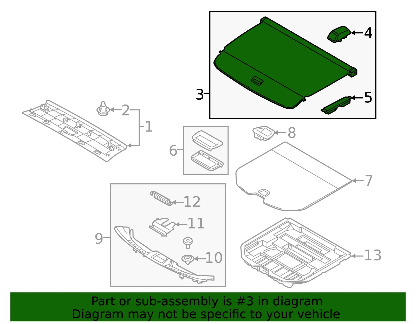 Package Tray Trim - Volvo (39843531) - view 3
