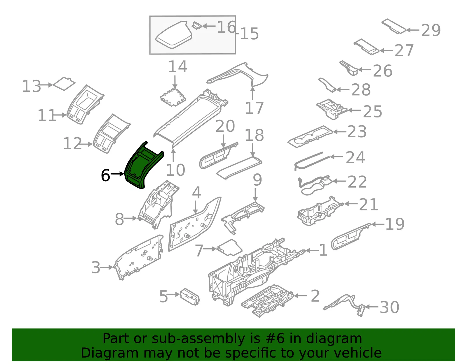 Console Panel - Volvo (39843906) - view 2