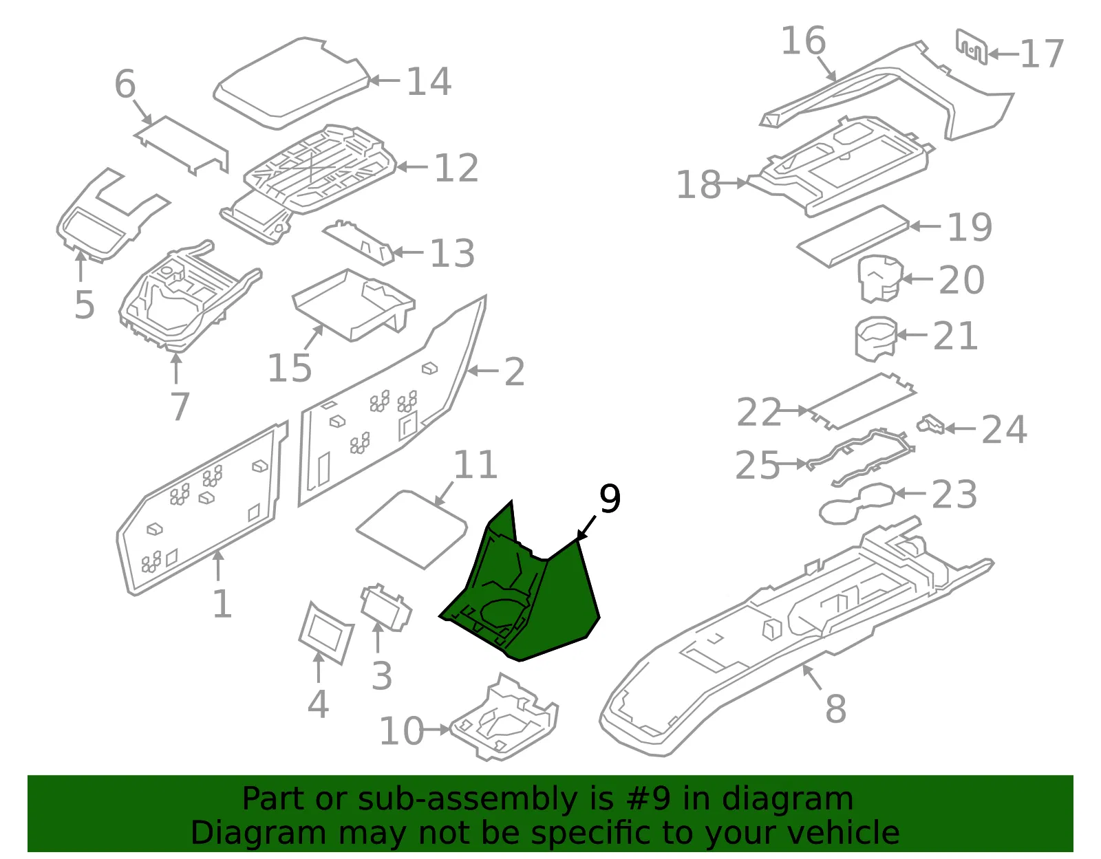 Console Panel - Volvo (39843987) - view 2