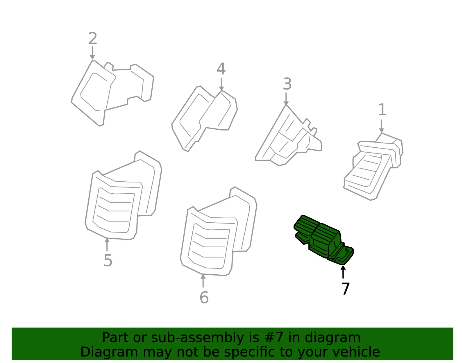 Console Air Vent - Volvo (39844538) - view 2