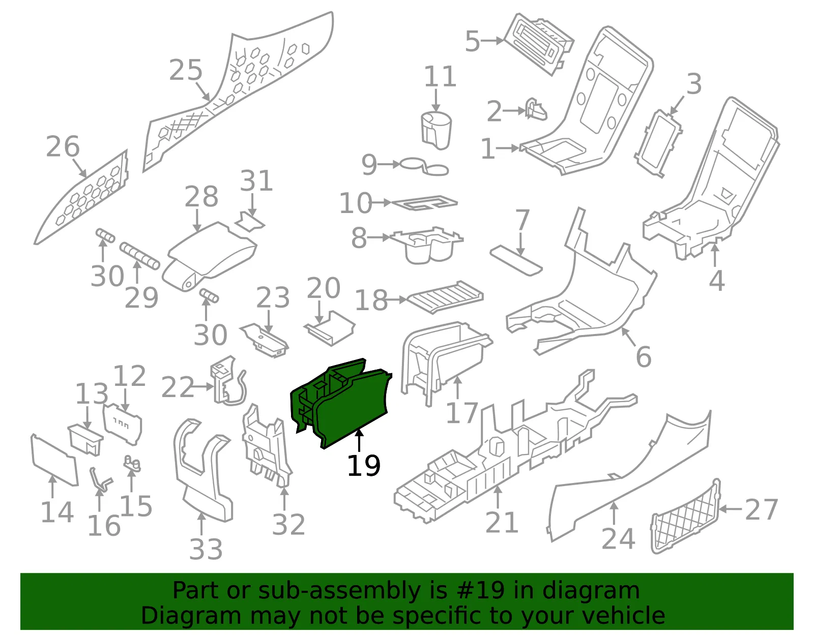 Center Console - Volvo (39847496) - view 2
