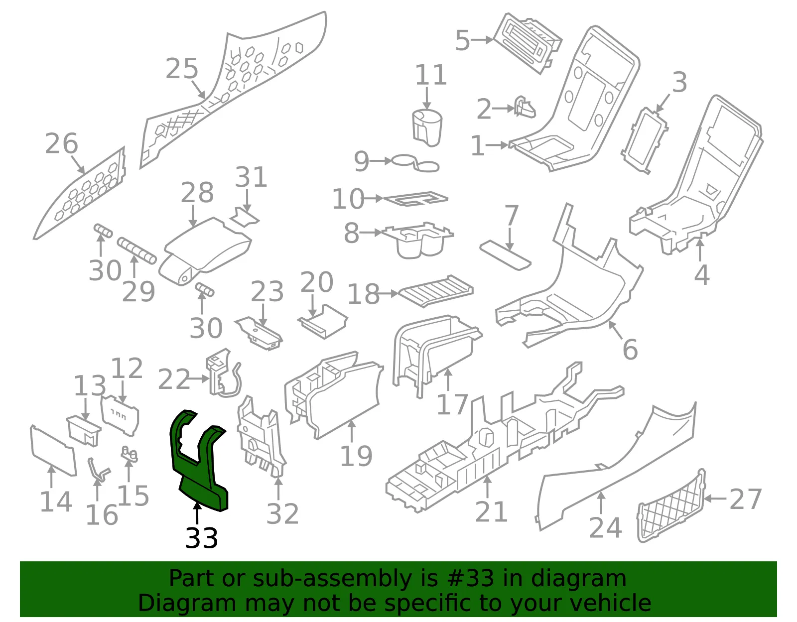 Console Panel - Volvo (39847500) - view 2