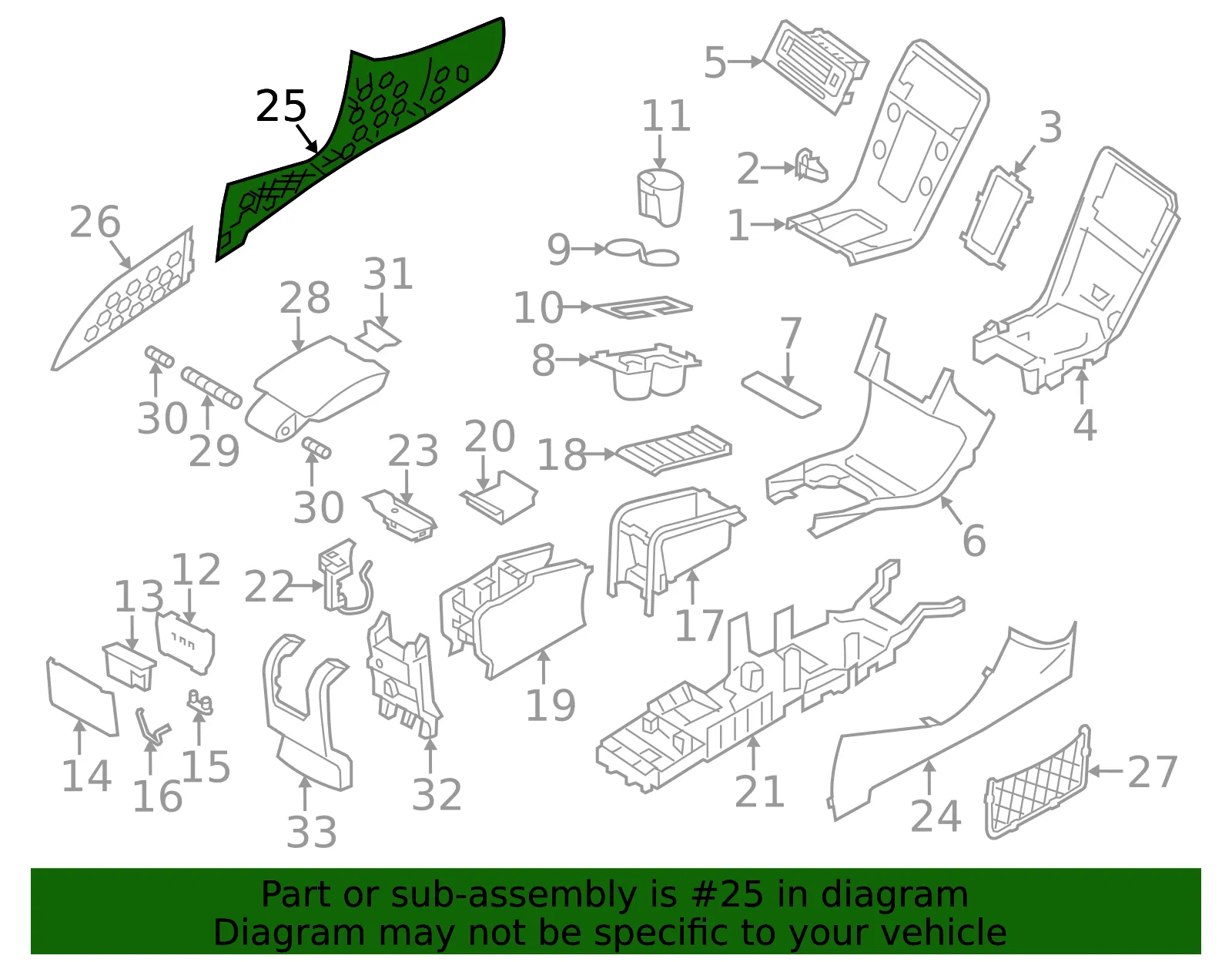 Console Panel - Volvo (39847504) - view 2