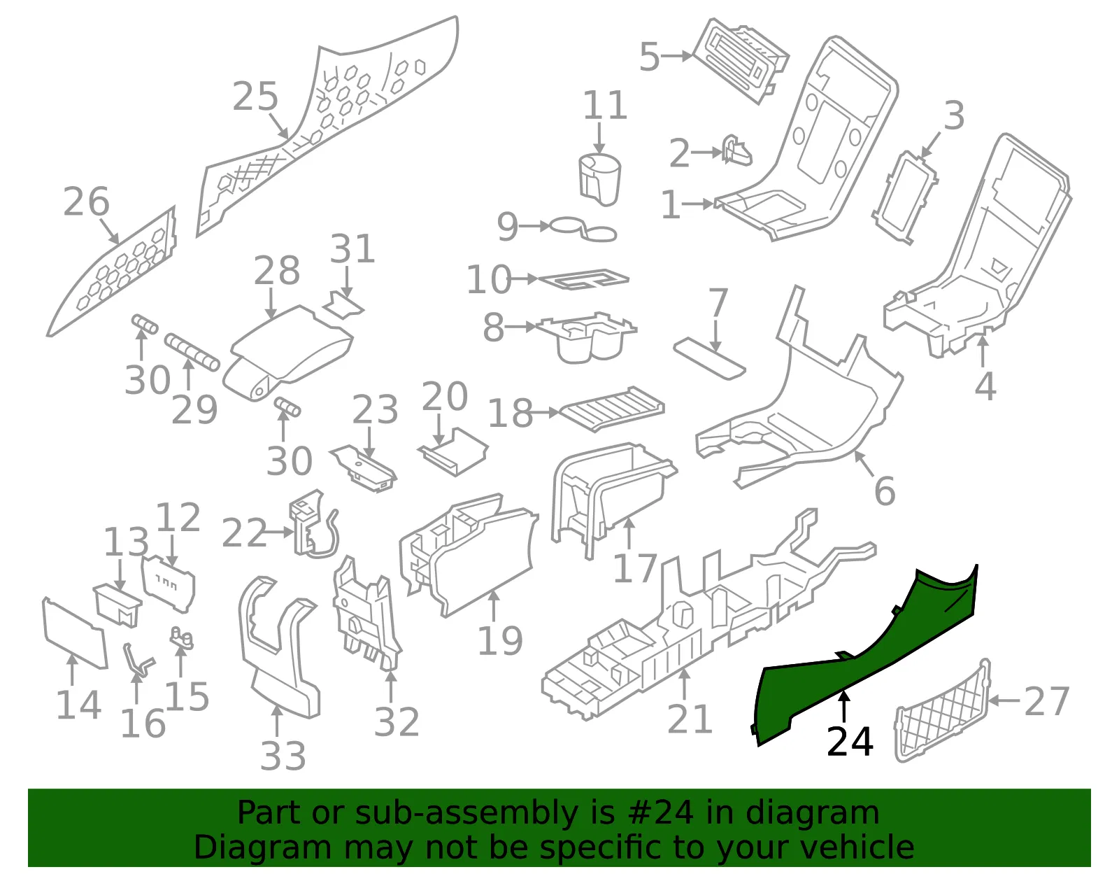 Console Panel - Volvo (39847508) - view 2