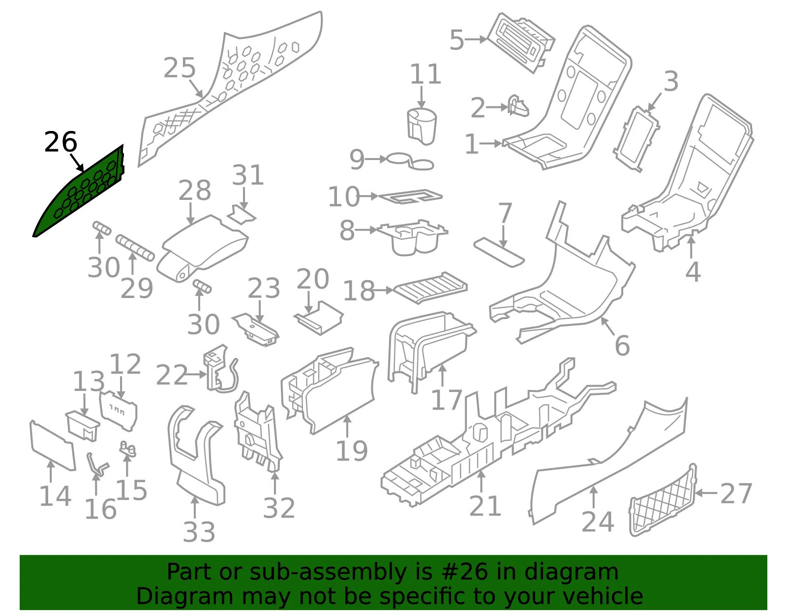 Console Panel - Volvo (39847510) - view 2