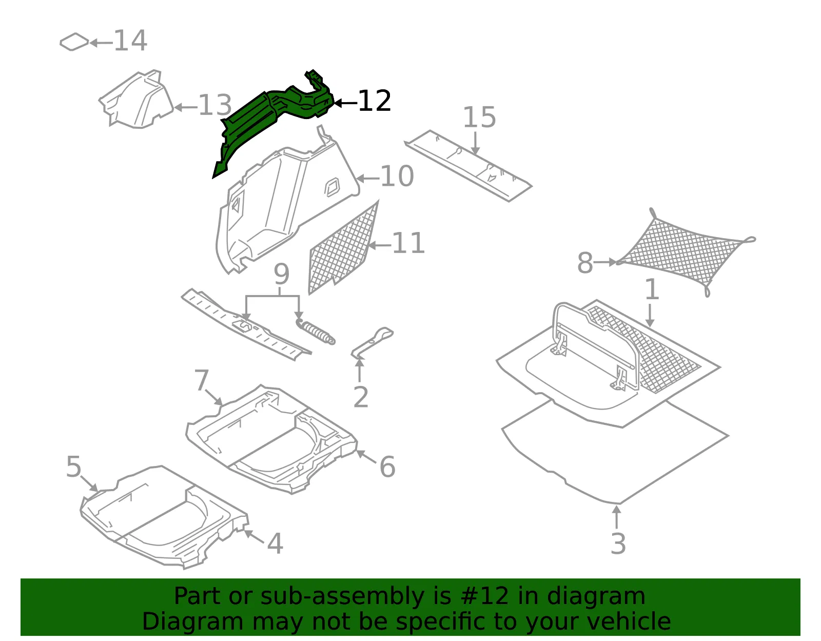 Upper Trim - Passenger Side (RH) - Volvo (39850108) - view 2