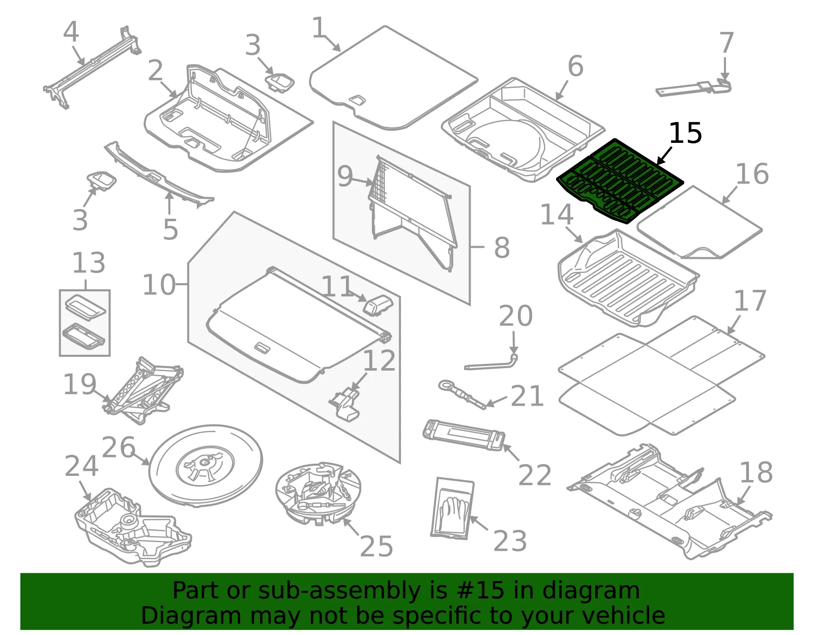 Load Compartment Mat, Molded Plastic - Volvo (39851597) - view 3