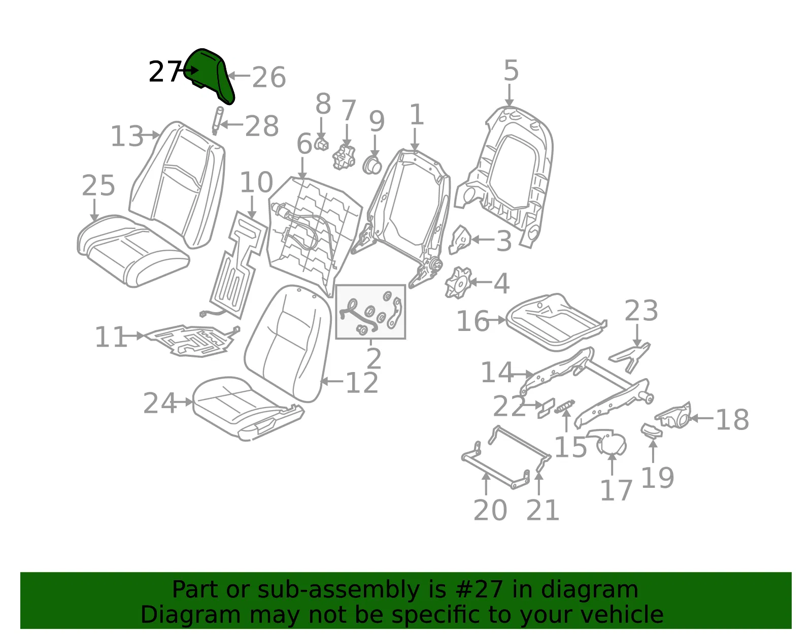 Headrest Cover - Volvo (39853948) - view 2