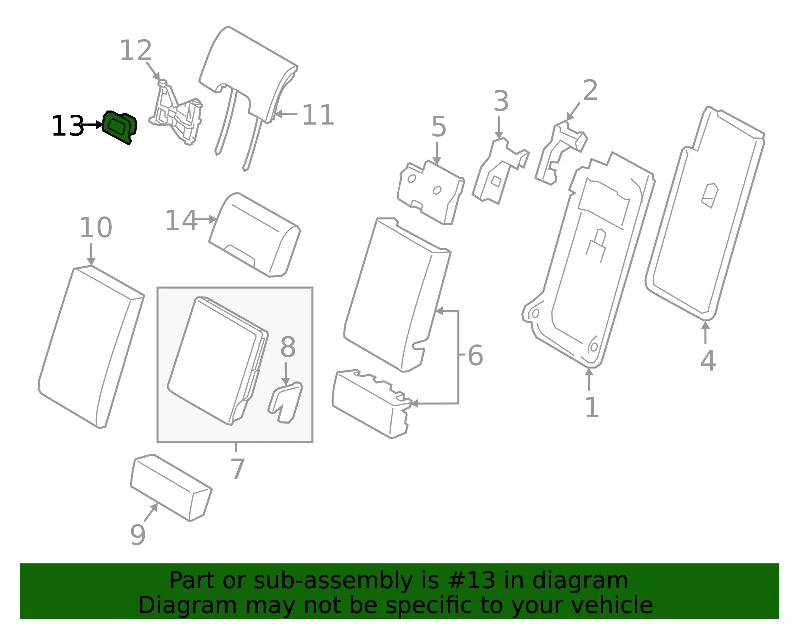 Headrest Guide Button - Volvo (39854927) - view 2
