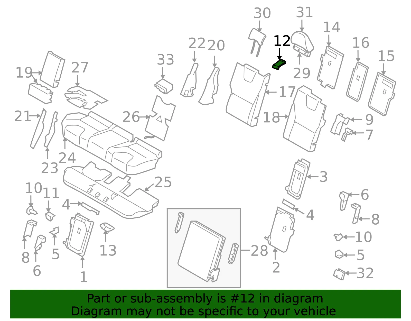 Seat Belt Guide - Volvo (39856540) - view 2