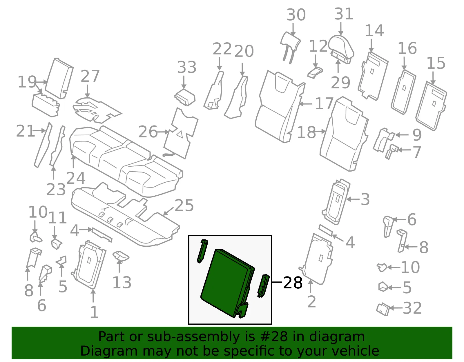 Seat Armrest - Volvo (39857927) - view 2