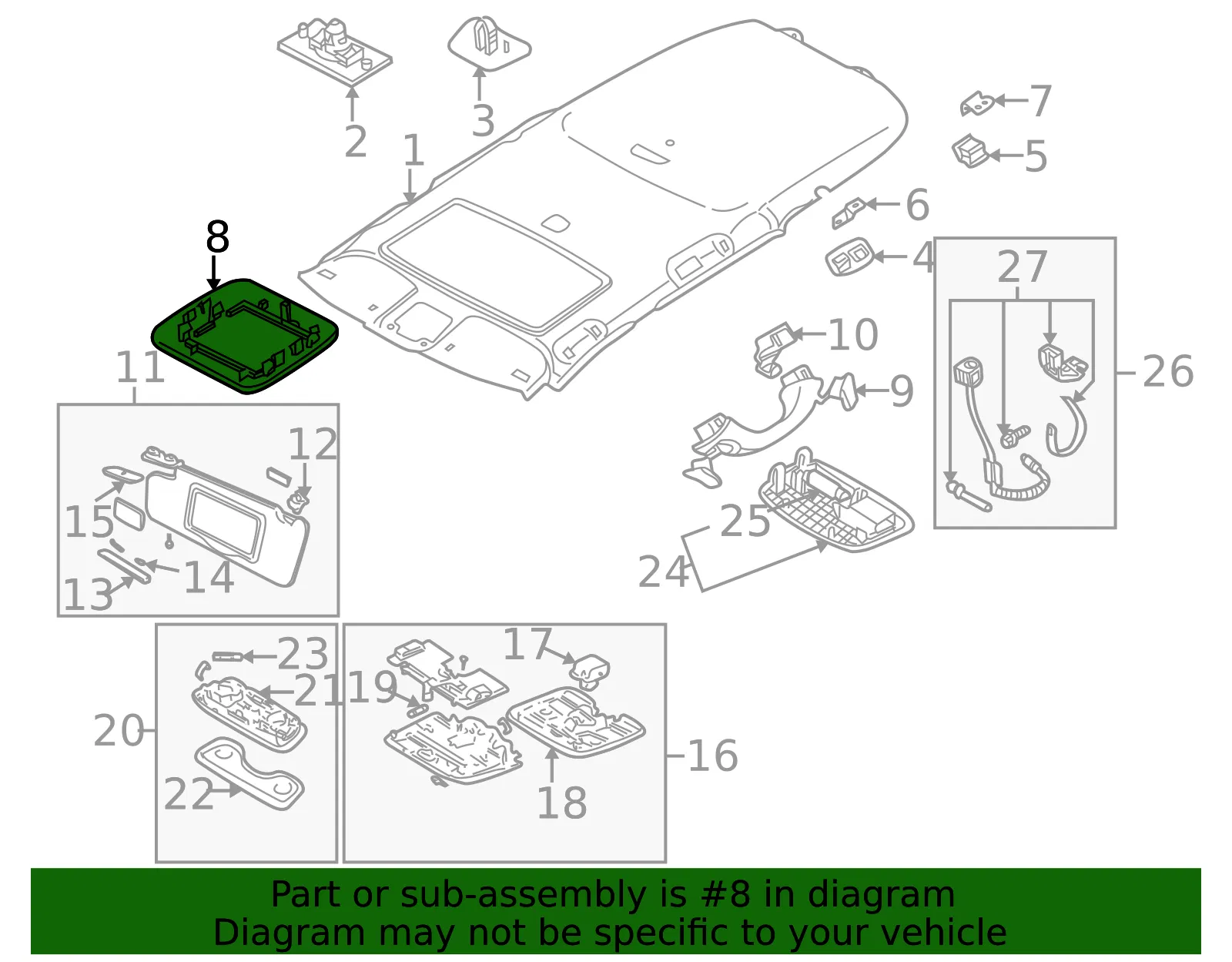 Console Trim Panel - Volvo (39859428) - view 2