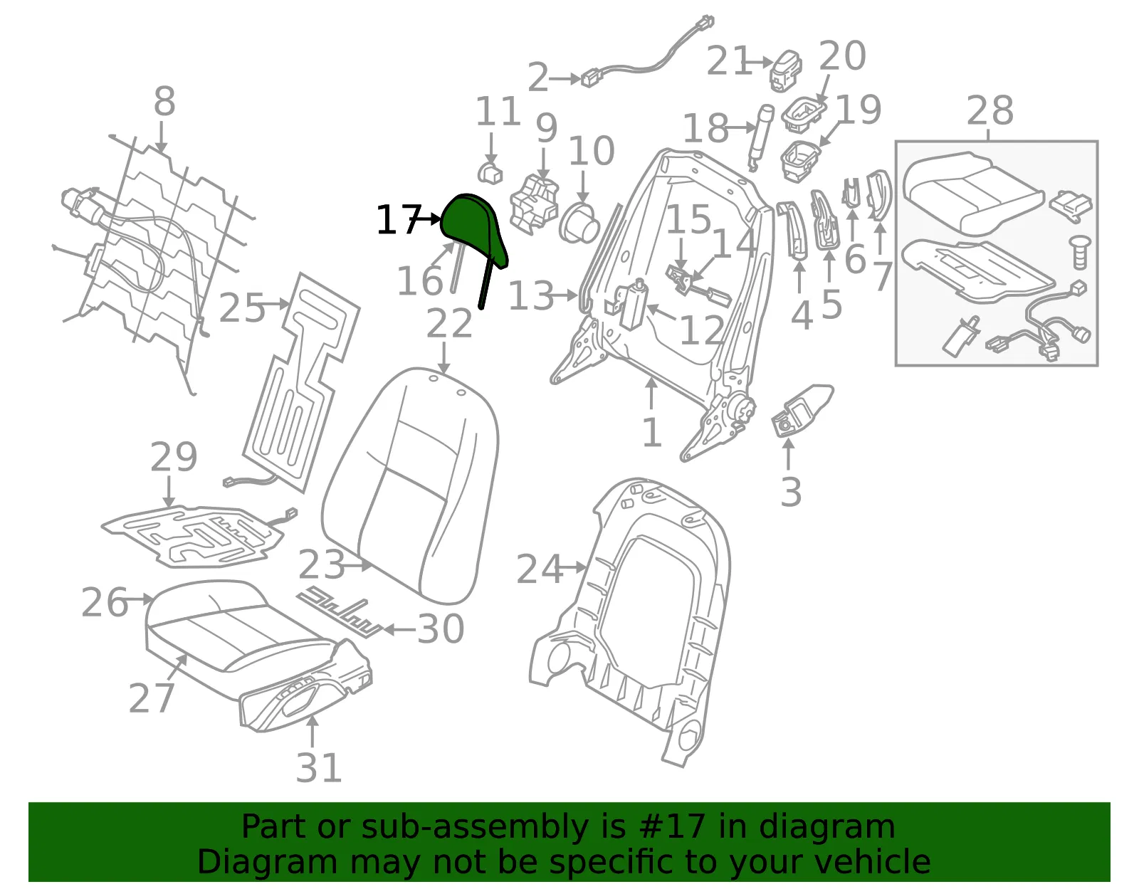Headrest Cover - Volvo (39860544) - view 2