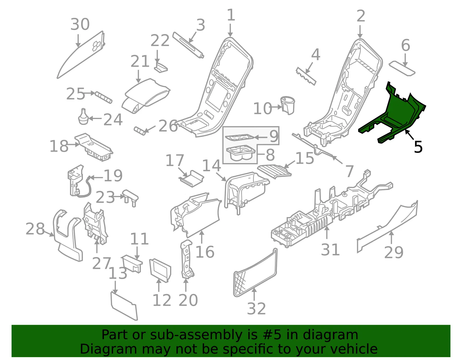 Storage Tray - Volvo (39864994) - view 2