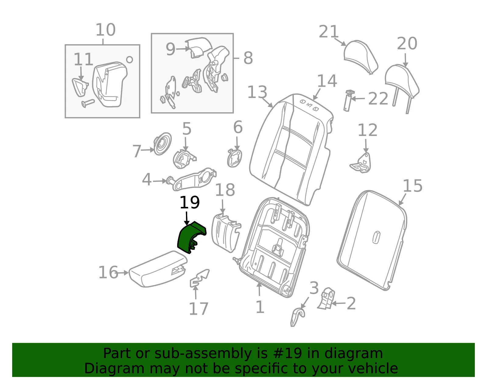 Seat Back Panel - Volvo (39870924) - view 2