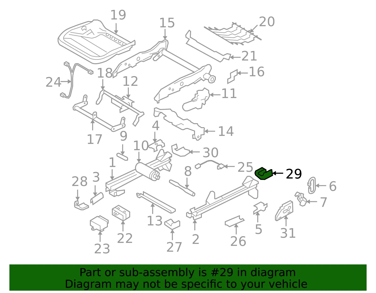 Seat Track Cover - Volvo (39870938) - view 2