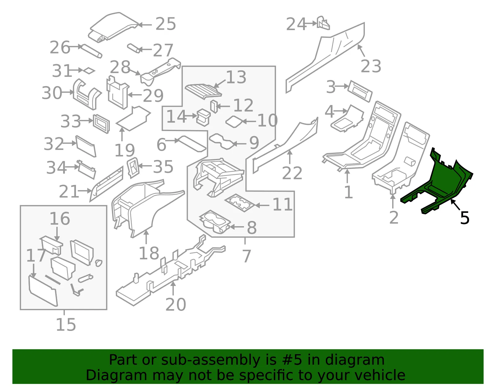 Instrument Panel Pocket - Volvo (39870977) - view 2