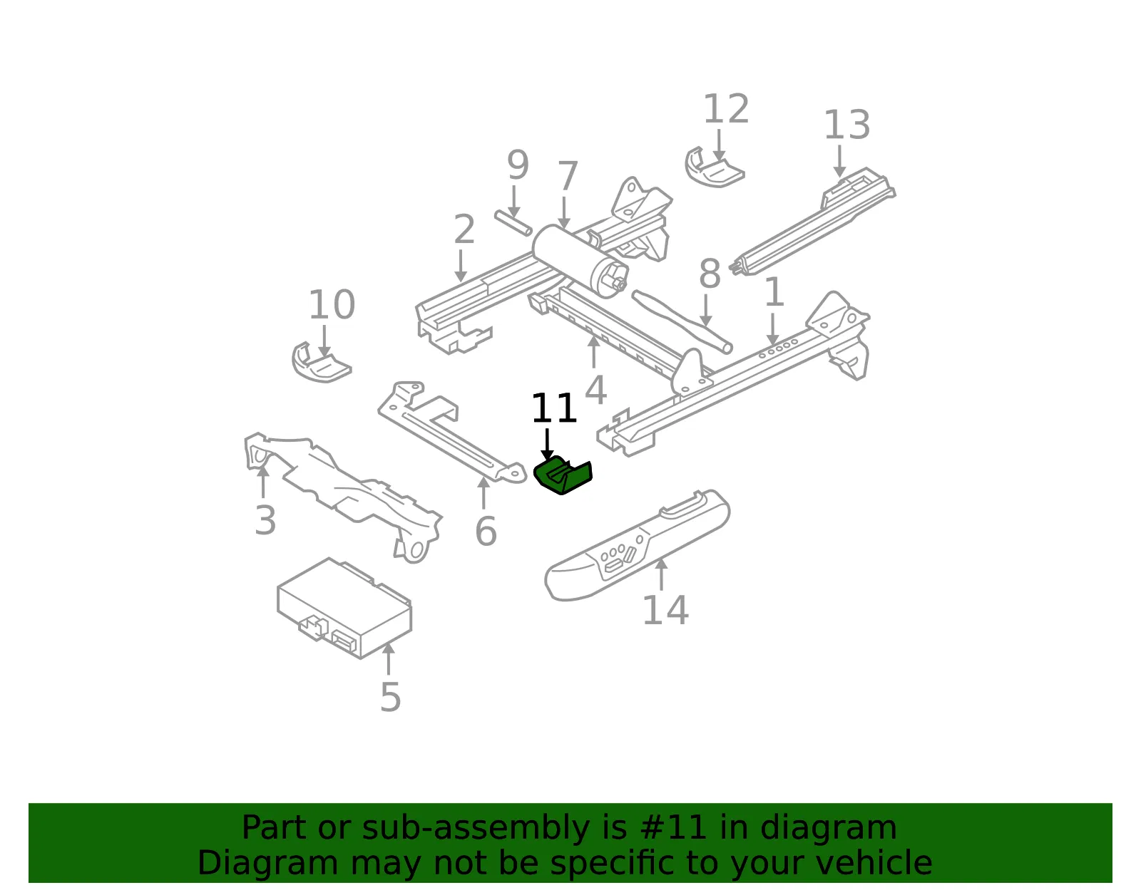Seat Frame Trim Panel - Volvo (39875473) - view 2