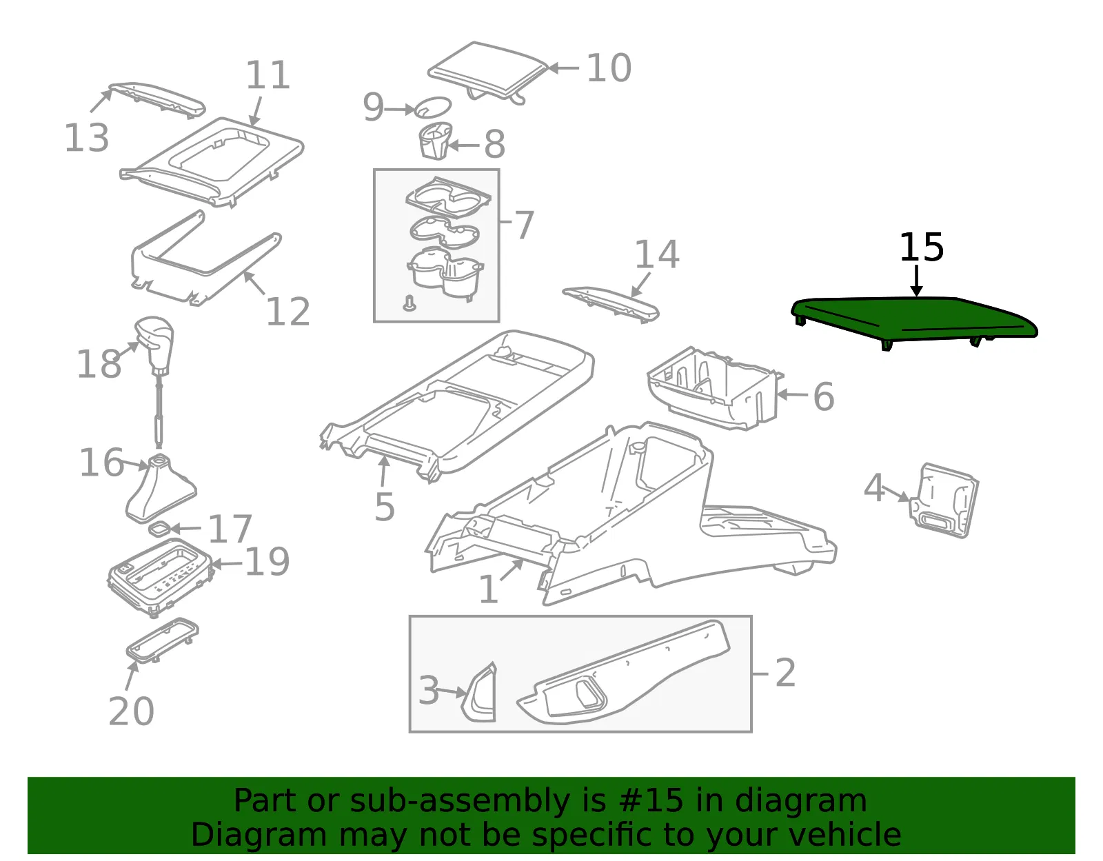Console Panel - Volvo (39876151) - view 2