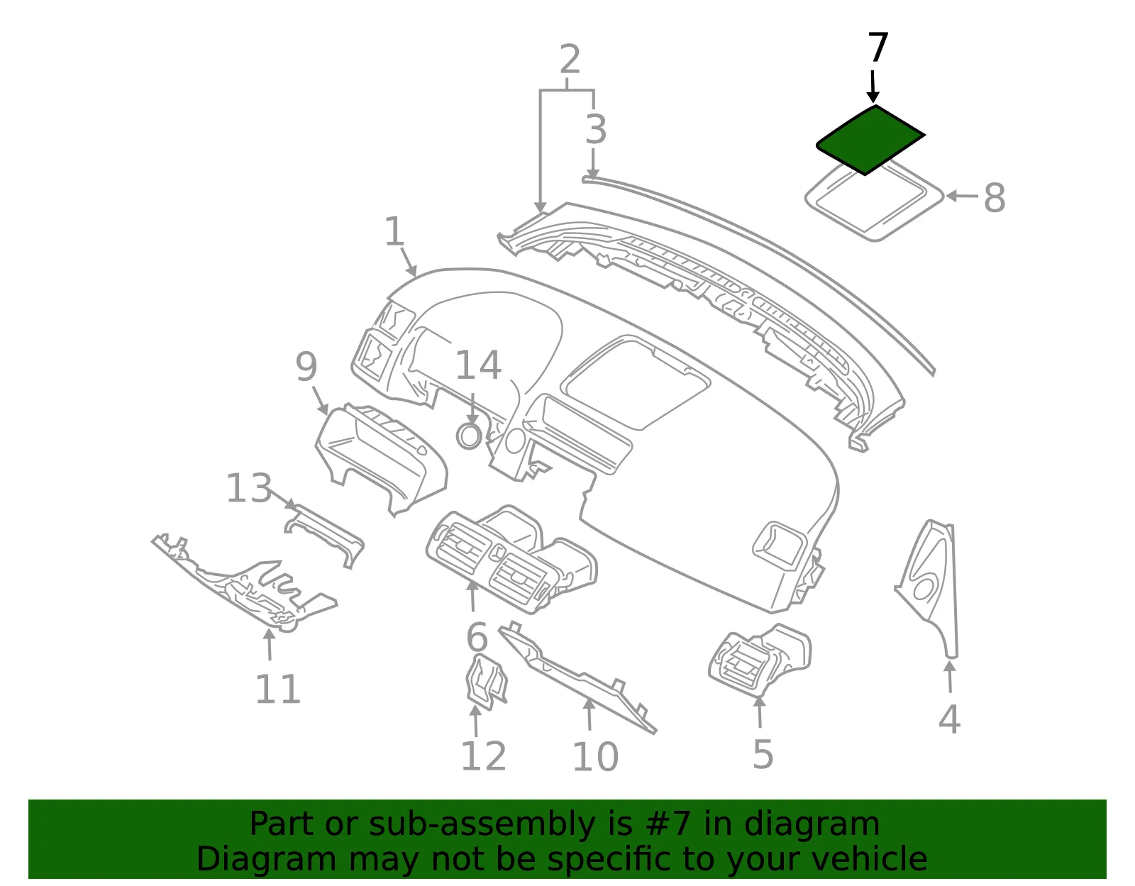 Instrument Panel Bezel - Volvo (39879432) - view 2