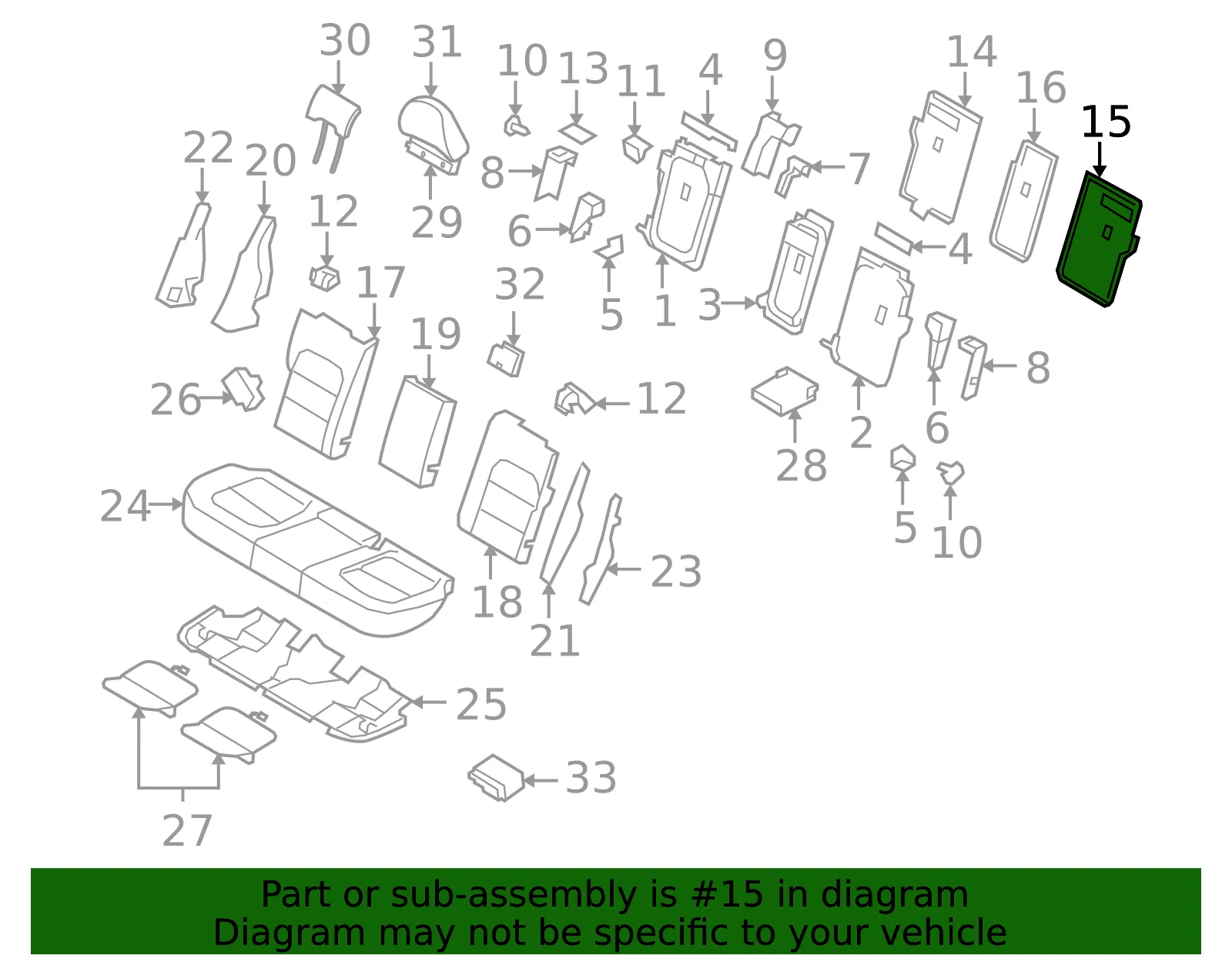 Seat Back Panel - Volvo (39887651) - view 2