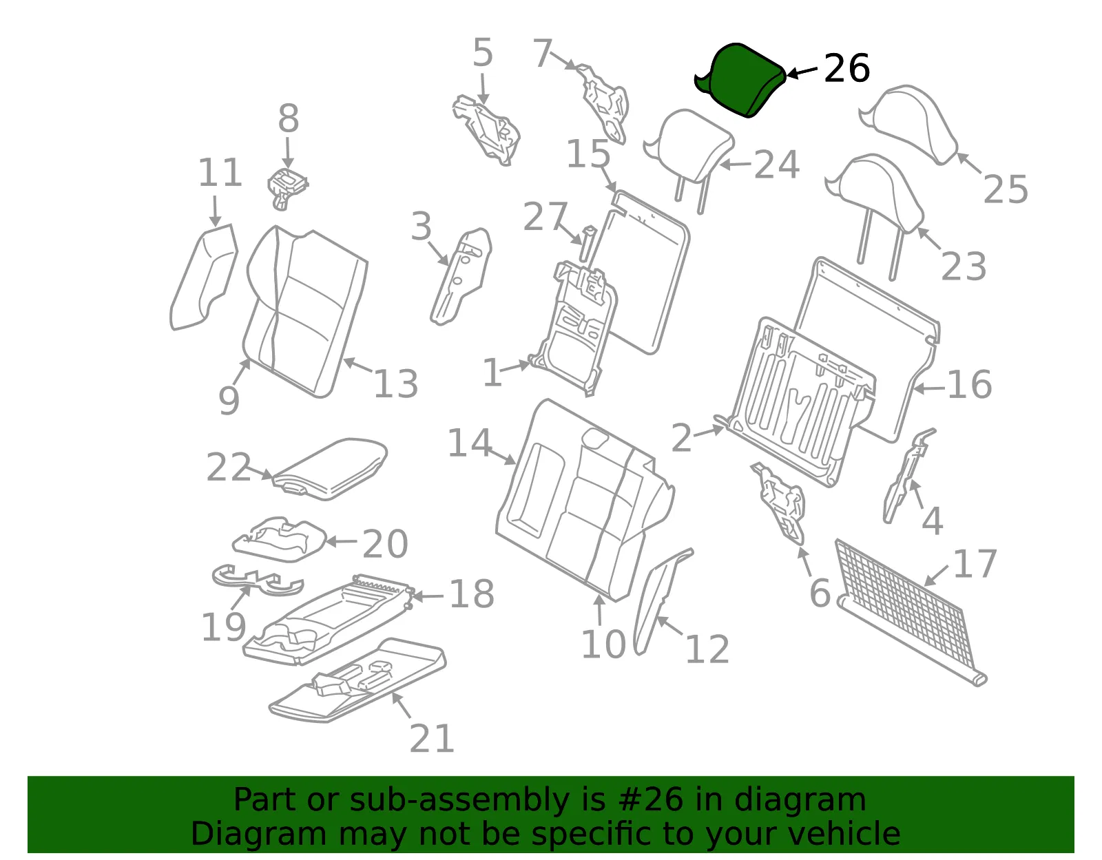 Headrest Cover - Volvo (39888129) - view 2