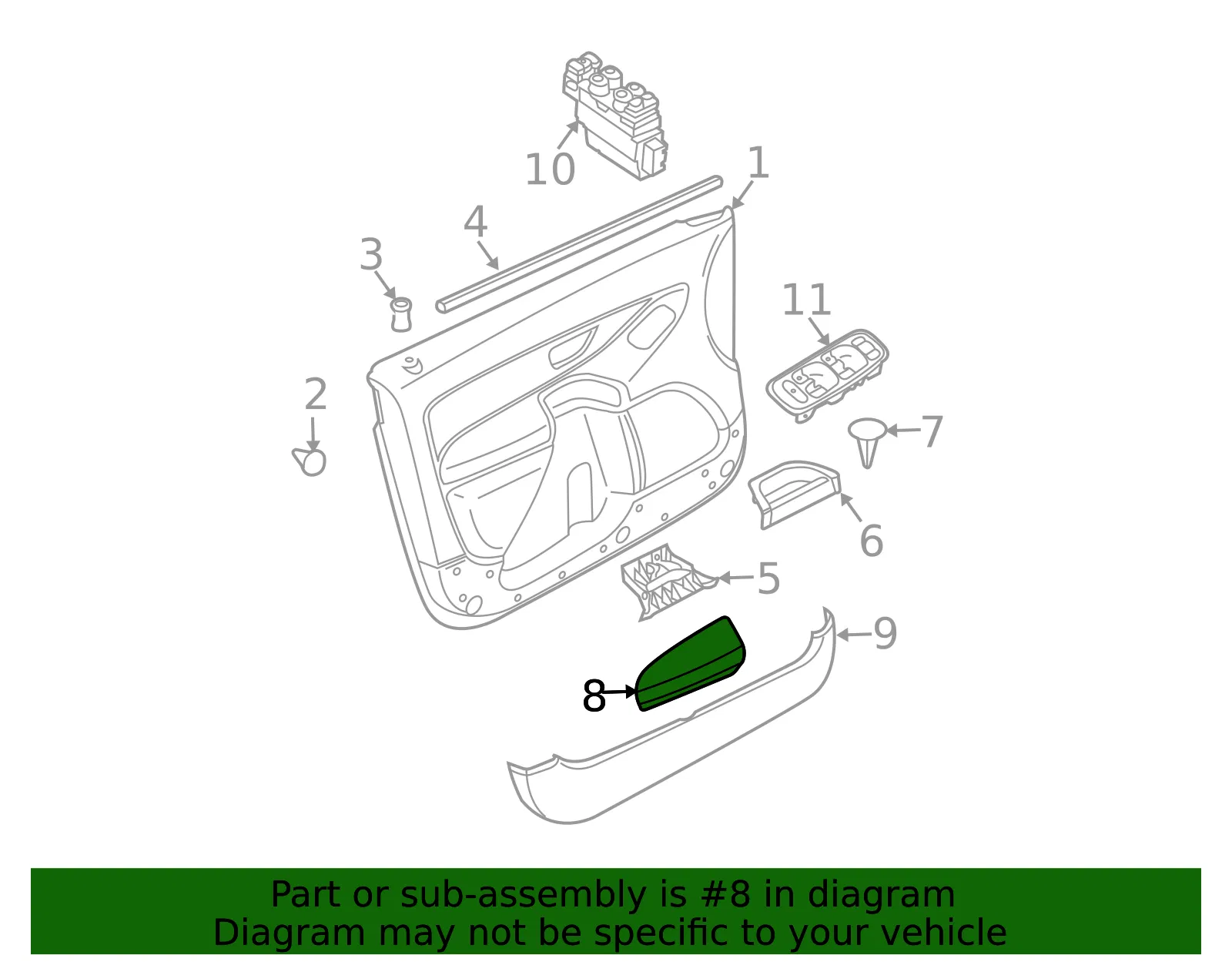 Armrest - Passenger Side (RH) - Volvo (39896802) - view 2
