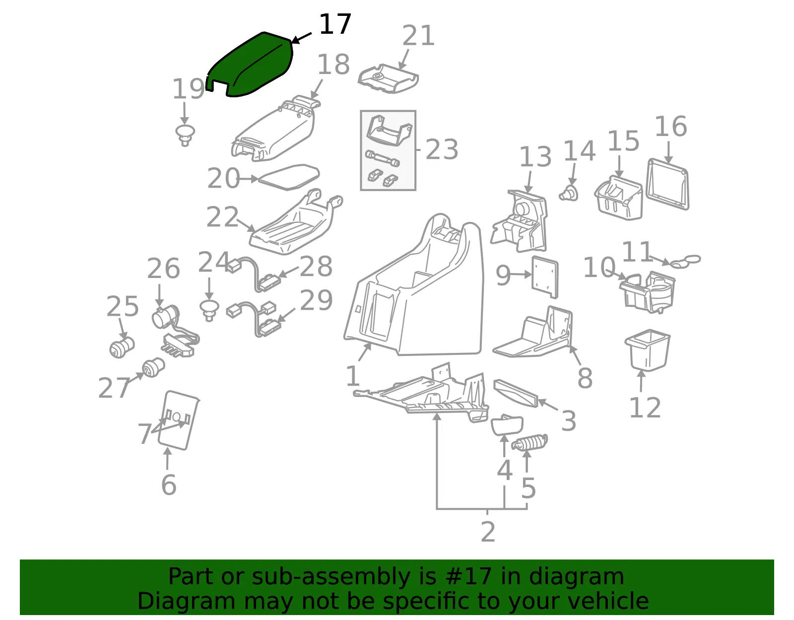 Console Armrest - Volvo (39897495) - view 3