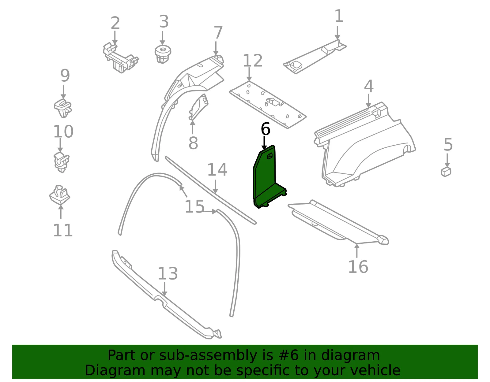 Trunk Trim Panel - Volvo (39966519) - view 2