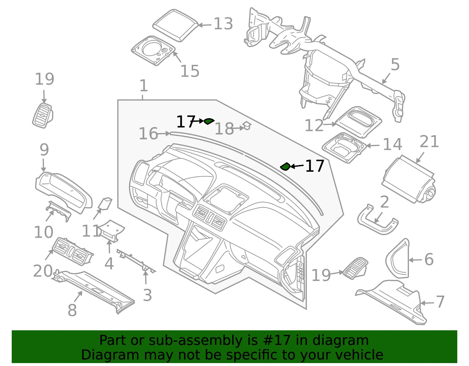 Instrument Panel Cover - Volvo (39971666) - view 2