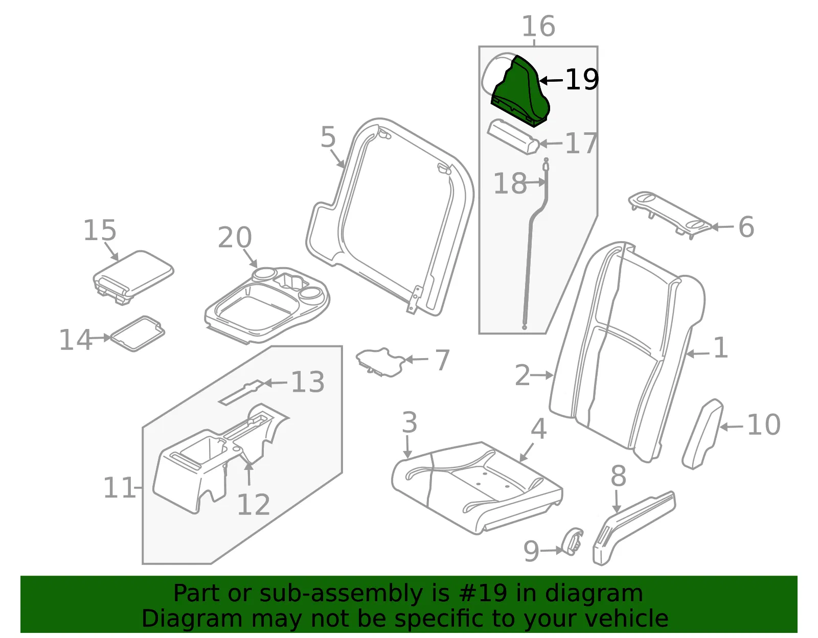 Headrest Cover - Volvo (39973283) - view 2