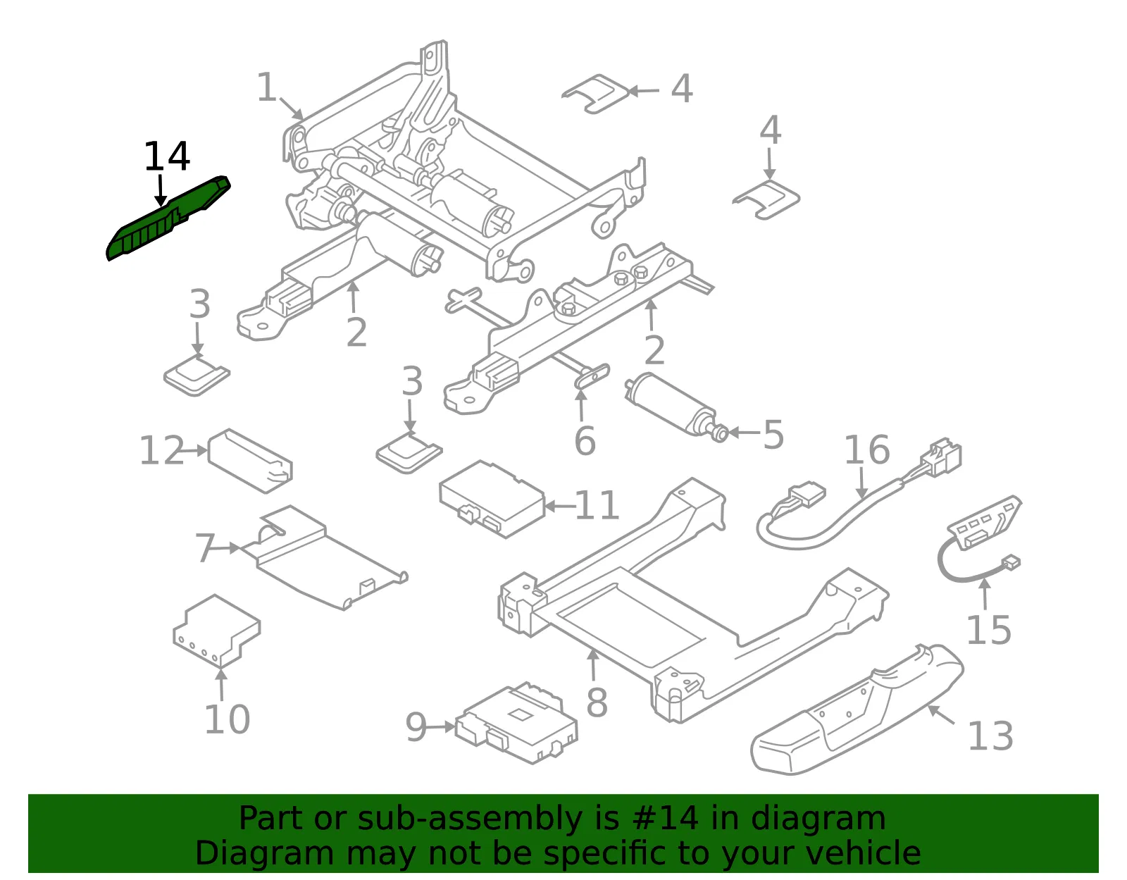 Seat Track Cover - Volvo (39973483) - view 2