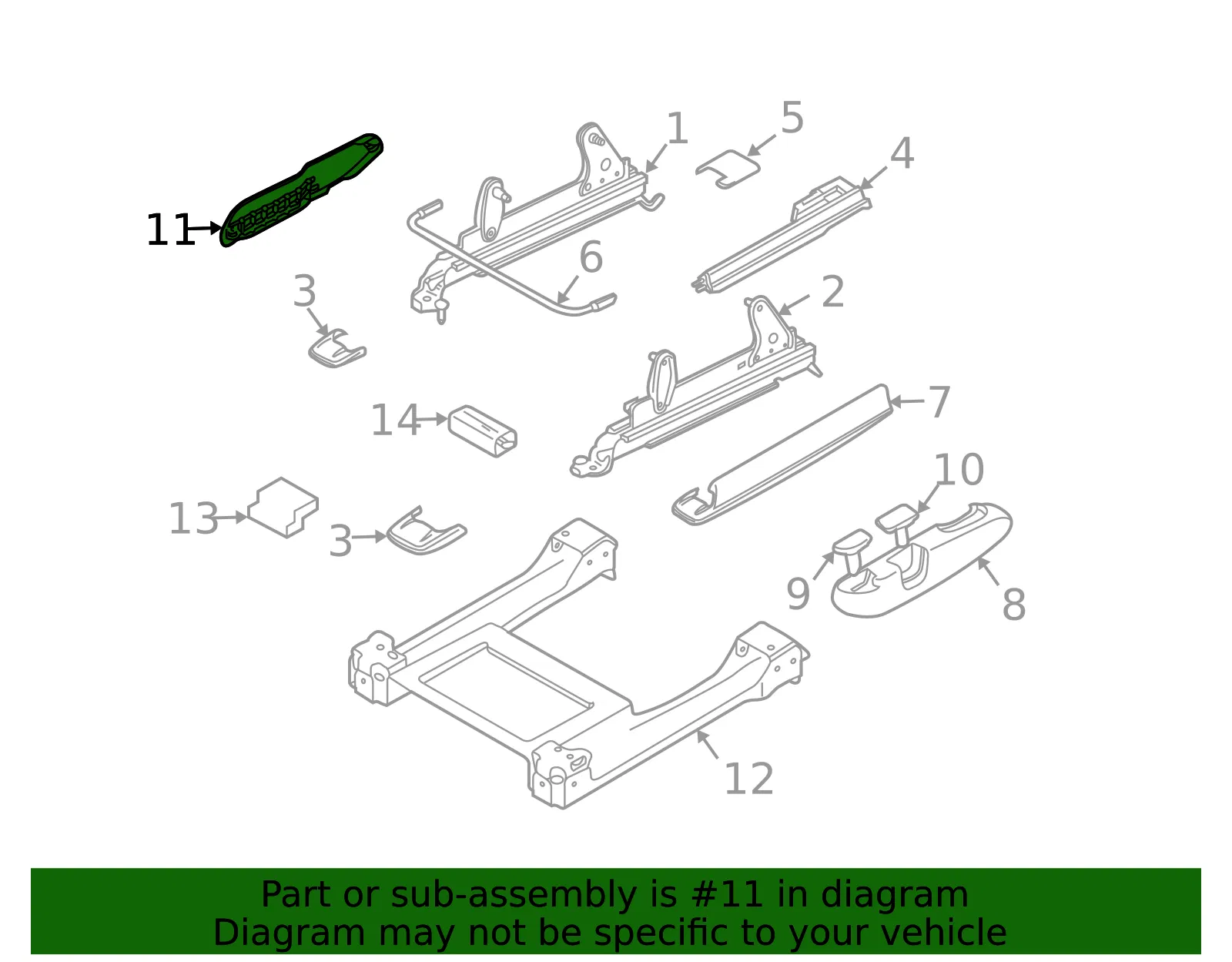 Seat Track Cover - Volvo (39973485) - view 2