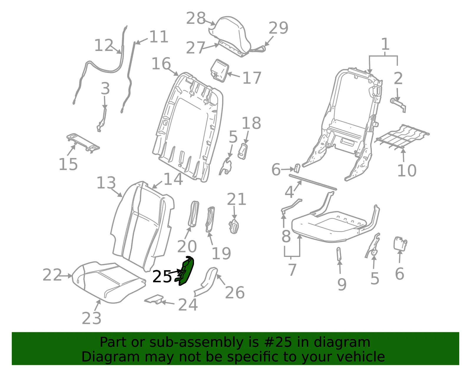 Seat Trim Panel - Volvo (39975675) - view 2