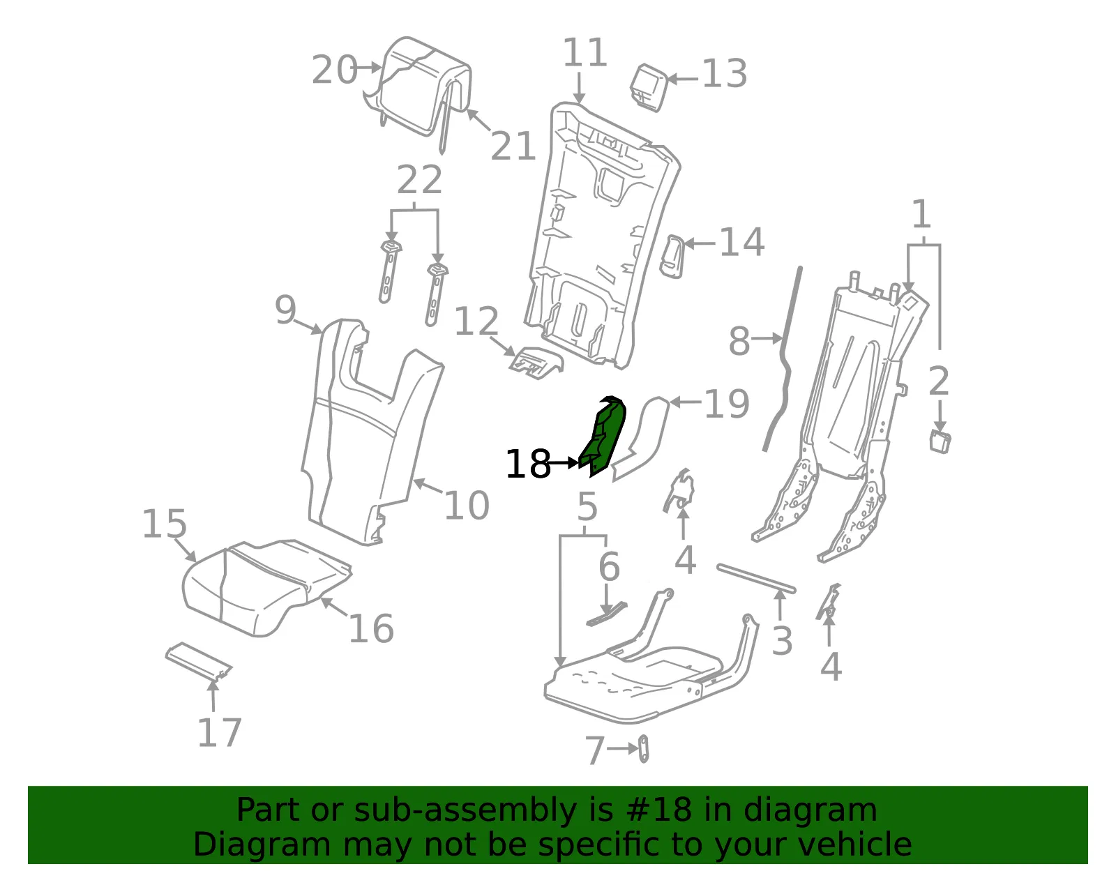 Seat Trim Panel - Volvo (39975927) - view 2