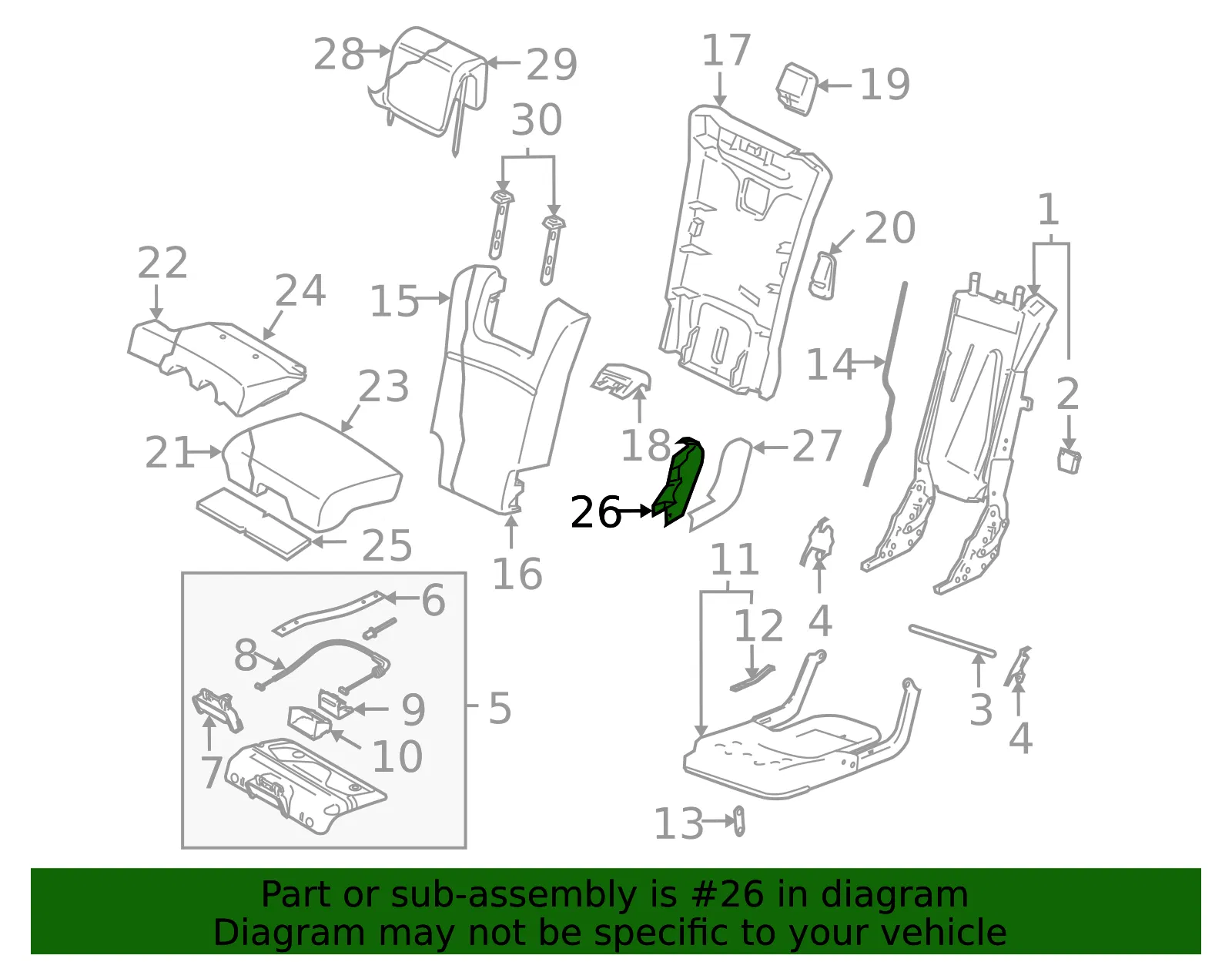 Seat Trim Panel - Volvo (39975929) - view 2