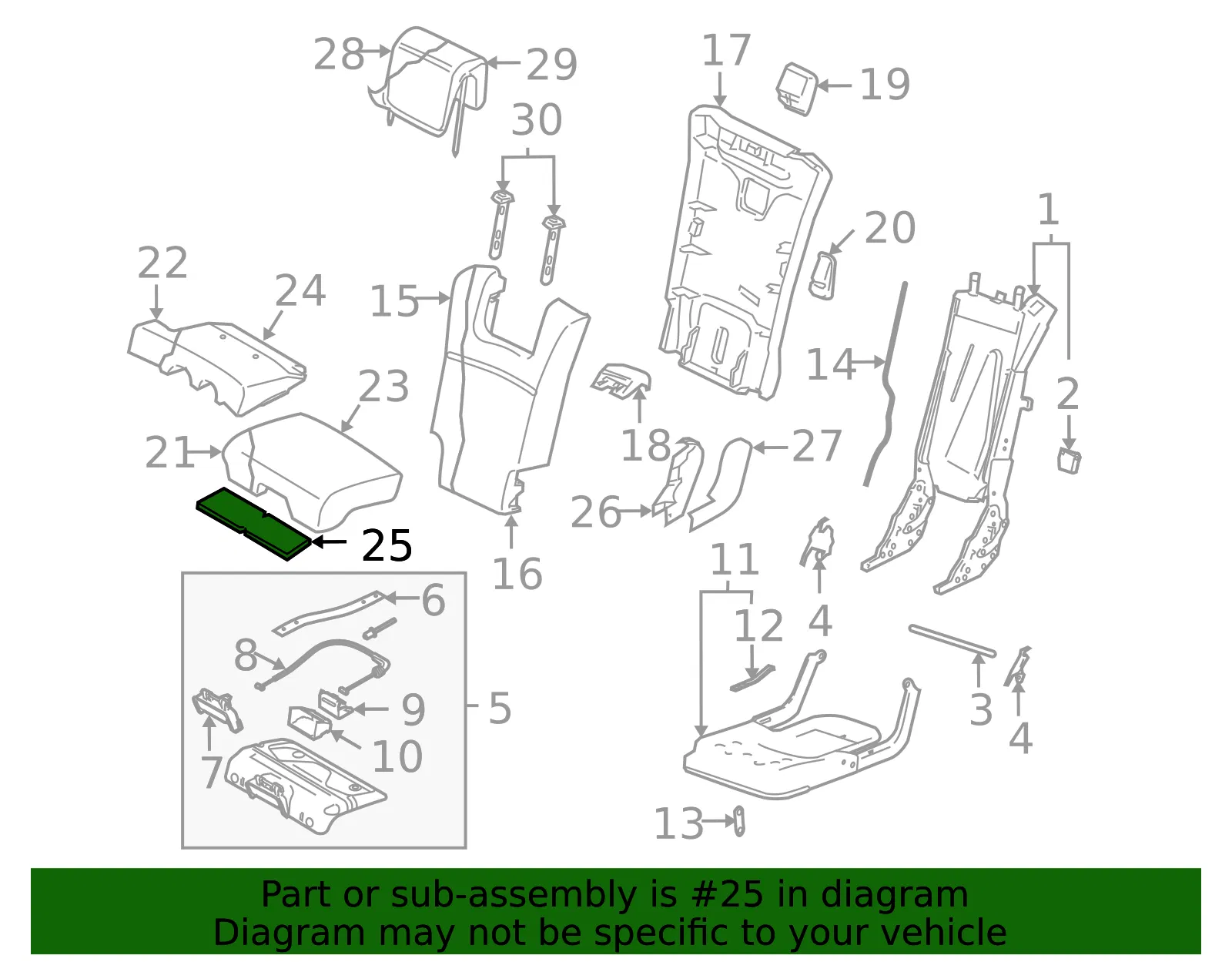 Seat Trim Panel - Volvo (39979080) - view 2