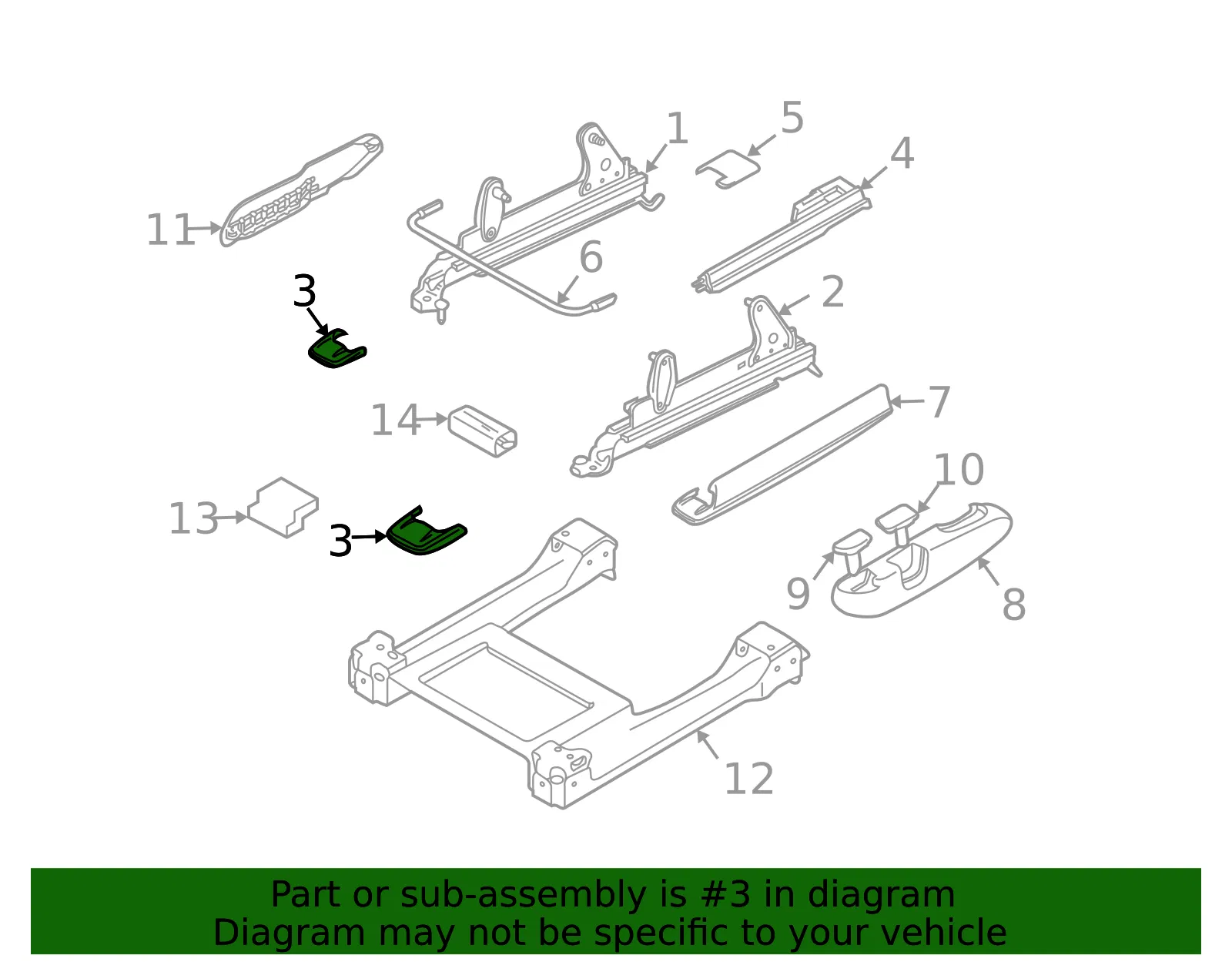 Seat Frame Trim Panel - Volvo (39987804) - view 2