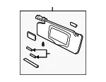 Sun-Visor - Driver's Side (LH) - Volvo (39995449) - view 5