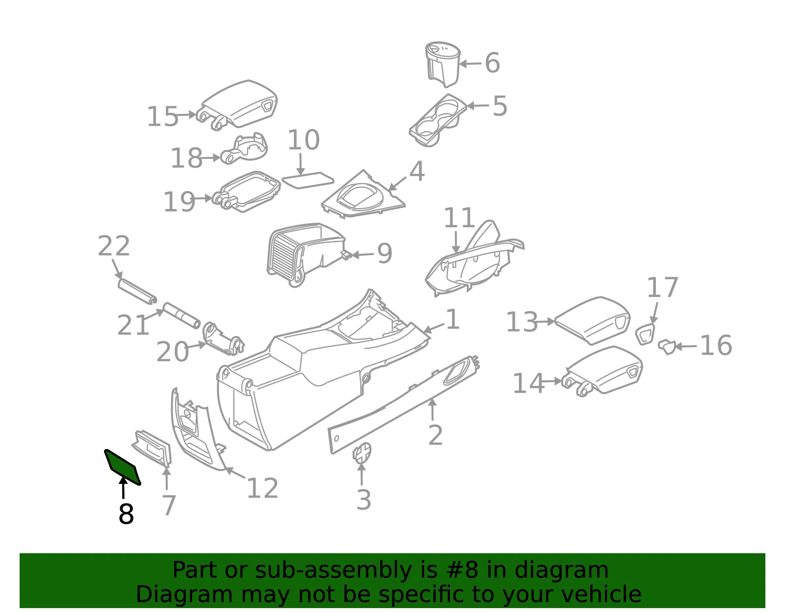 Console Trim Panel - Volvo (39996604) - view 2