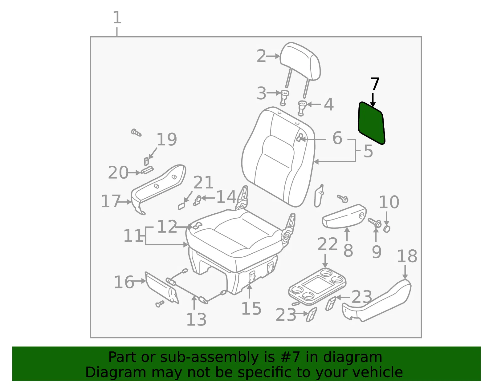 Seat Back Panel - Kia (4K52Y-88106442) - view 2